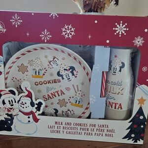Disney Christmas Milk and Cookies Set